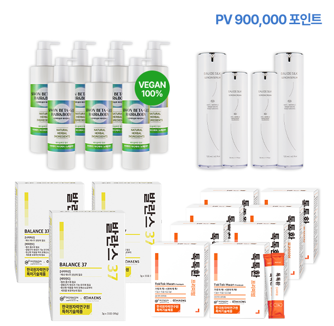발란스37 3개 + 톡톡환 프리미엄 8개 + 오드실크 화장품 (2종) 2개 + 시원베타글루 7개