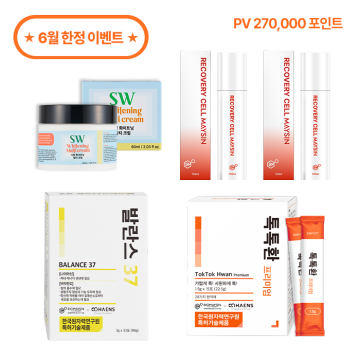 RECOVERY CELL MAYSIN 150ML 2개 + 톡톡환 프리미엄 1개 + 발란스 37 1개 + 시원멀티크림 1개